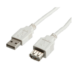 Kabel USB2.0 produžni  A-A M/F, 0.8m, bijel 